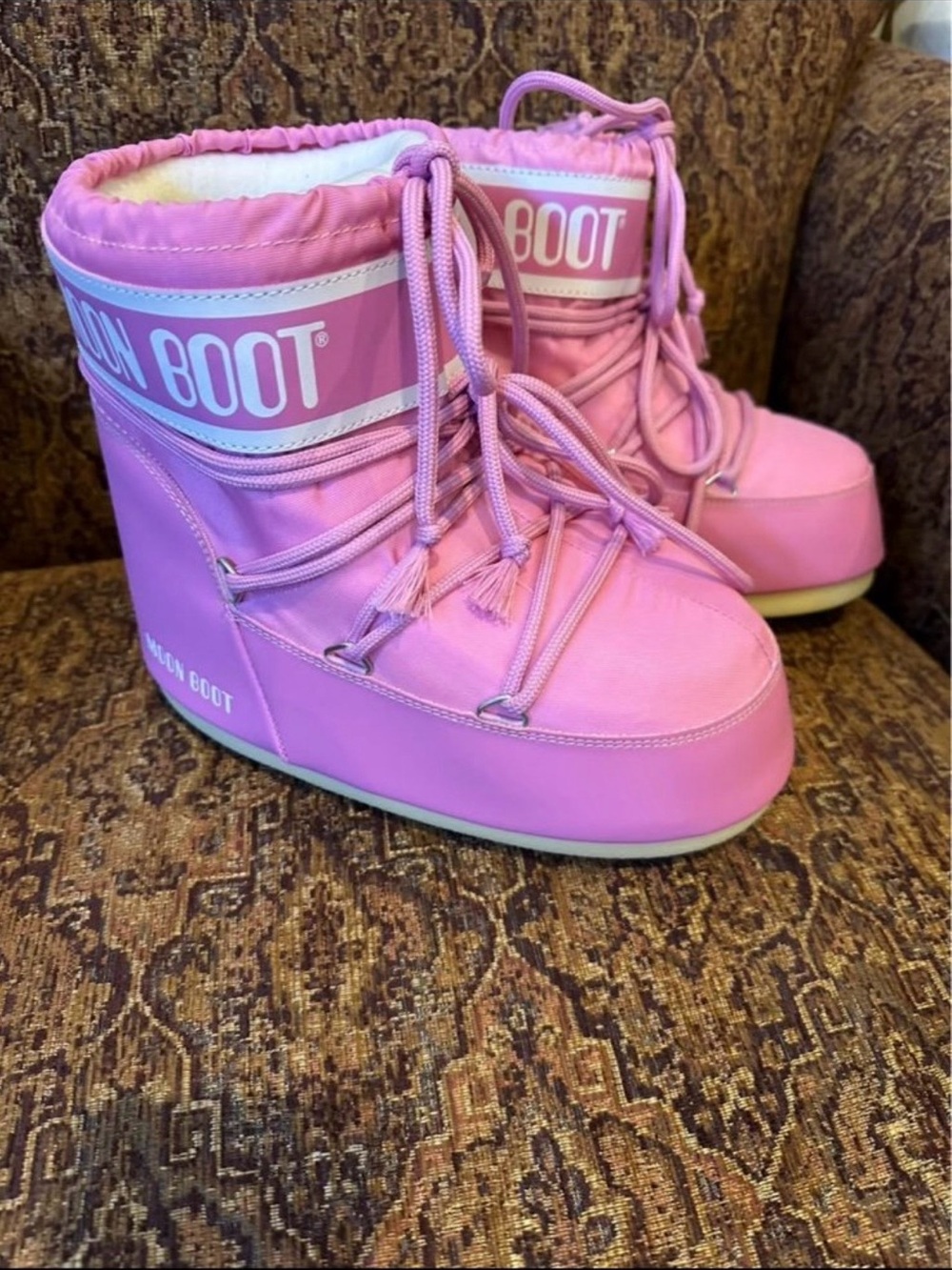 Moon Boot Womens Bubblegum Pink Boots
